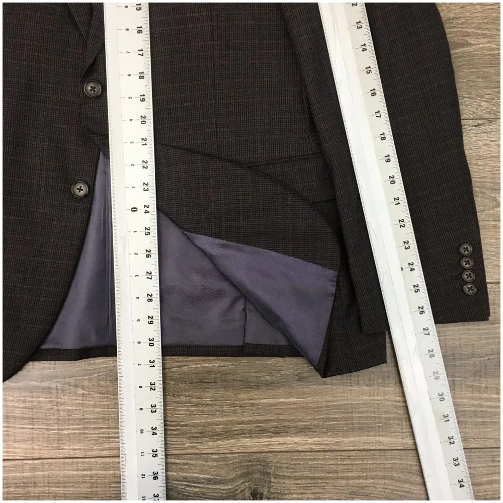 Marc Martin Mens Blazer Sport Coat Two Button‎ Jacket Wool 44R Men Casual Suits